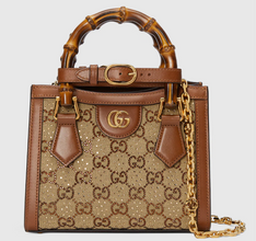 Gucci Diana crystals small tote bag