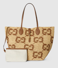 Woven large tote bag